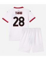 AC Milan Malick Thiaw #28 Venkovní dres pro děti 2024-25 Krátký Rukáv (+ trenýrky)